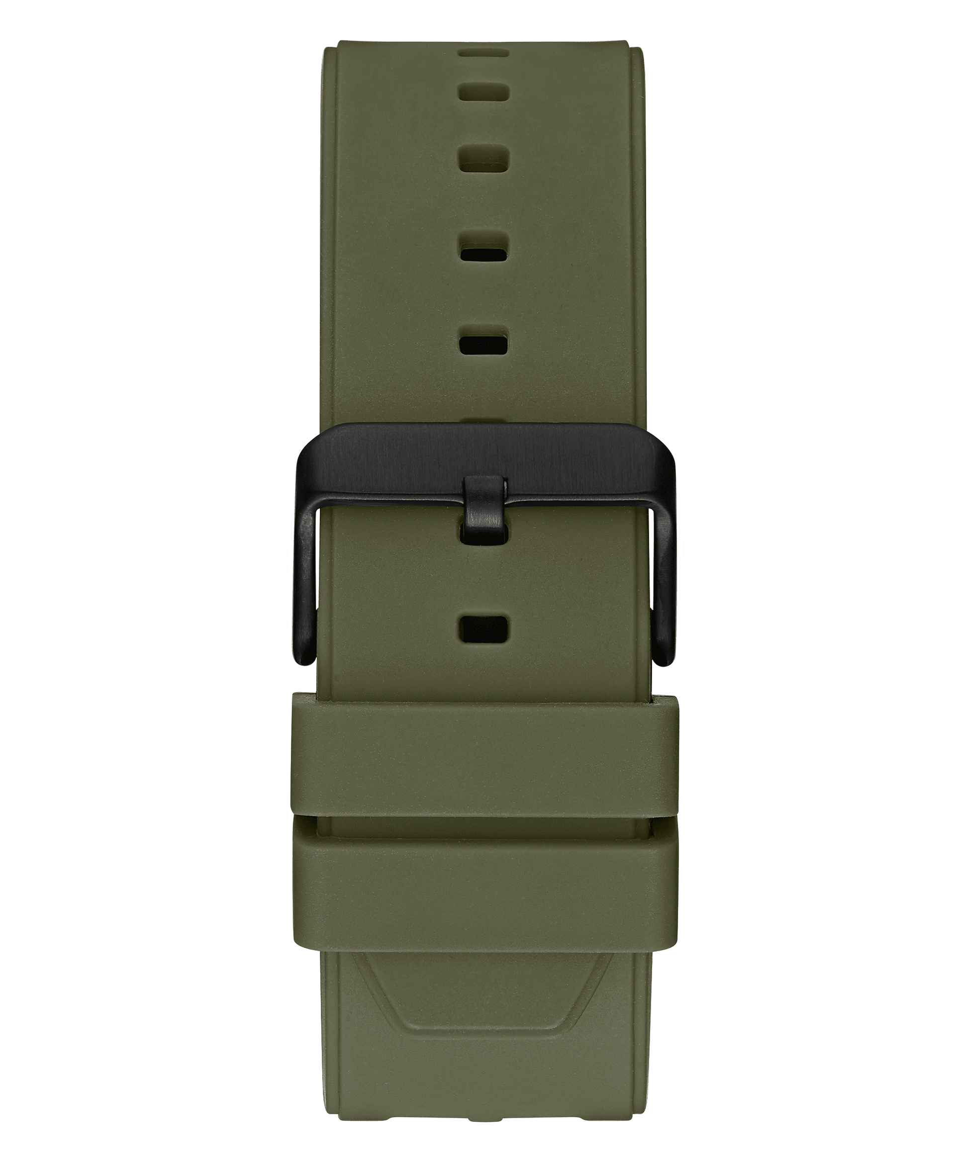 Guess Sport Chronograph Black Dial Green Silicone Strap Watch for Men - W0167G4