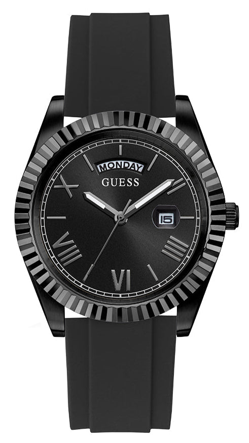  Shop Authentic Guess Connoisseur Black Dial Black Silicone Strap Watch For Men - GW0335G1 - Luxxuri