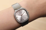  Shop Authentic Guess Tapestry Diamonds Silver Dial Silver Mesh Bracelet Watch for Women - GW0354L1 - Luxxuri