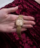  Shop Authentic Guess Tapestry Diamonds Gold Dial Gold Mesh Bracelet Watch for Women - GW0354L2 - Luxxuri