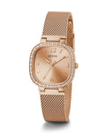  Shop Authentic Guess Tapestry Diamonds Rose Gold Dial Rose Gold Mesh Bracelet Watch for Women - GW0354L3 - Luxxuri
