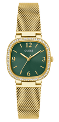 Guess Quartz Green Dial Gold Mesh Strap Watch For Women - GW0354L5