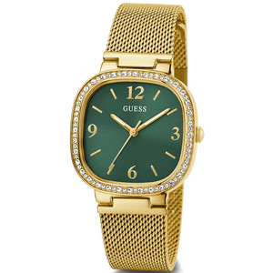  Shop Authentic Guess Quartz Green Dial Gold Mesh Strap Watch For Women - GW0354L5 - Luxxuri