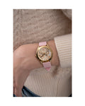  Shop Authentic Guess Wonderlust Beige Dial Pink Leather Strap Watch for Women - W1065L1 - Luxxuri