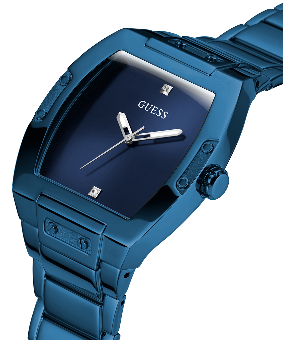 Guess Phoenix Blue Dial Blue Steel Strap Watch for Men  - GW0387G4