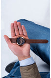  Shop Authentic Guess Tailor Analog Blue Dial Brown Leather Strap Watch for Men - GW0389G3 - Luxxuri
