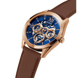  Shop Authentic Guess Tailor Analog Blue Dial Brown Leather Strap Watch for Men - GW0389G3 - Luxxuri