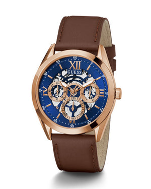  Shop Authentic Guess Tailor Analog Blue Dial Brown Leather Strap Watch for Men - GW0389G3 - Luxxuri