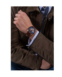  Shop Authentic Guess Tailor Analog Blue Dial Brown Leather Strap Watch for Men - GW0389G3 - Luxxuri