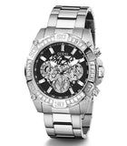  Shop Authentic Guess Trophy Chronograph Diamonds Black Dial Silver Steel Strap Watch for Men - GW0390G1 - Luxxuri