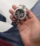  Shop Authentic Guess Trophy Chronograph Diamonds Black Dial Silver Steel Strap Watch for Men - GW0390G1 - Luxxuri