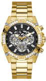  Shop Authentic Guess Trophy Diamonds Black Dial Gold Steel Strap Watch for Men - GW0390G2 - Luxxuri