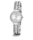  Shop Authentic Guess Gala Diamonds Silver Dial Silver Steel Strap Watch for Women - GW0401L1 - Luxxuri