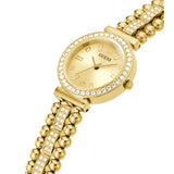  Shop Authentic Guess Gala Diamonds Gold Dial Gold Steel Strap Watch for Women - GW0401L2 - Luxxuri