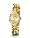 Shop Authentic Guess Gala Diamonds Gold Dial Gold Steel Strap Watch for Women - GW0401L2 - Luxxuri