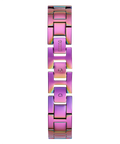 Guess Intricate Iridescent Crystals Purple Dial Purple Steel Strap Watch for Women - GW0401L4