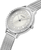  Shop Authentic Guess Quartz Silver Dial Willow Stainless Steel Mesh Bracelet Watch For Women - W0836L2 - Luxxuri