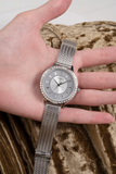  Shop Authentic Guess Soiree Diamonds Silver Dial Silver Mesh Bracelet Watch for Women - GW0402L1 - Luxxuri