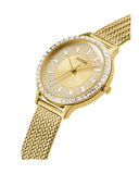  Shop Authentic Guess Soiree Diamonds Gold Dial Gold Mesh Bracelet Watch for Women - GW0402L2 - Luxxuri