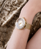  Shop Authentic Guess Soiree Diamonds Rose Gold Dial Rose Gold Mesh Bracelet Watch for Women - GW0402L3 - Luxxuri
