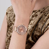  Shop Authentic Guess Soiree Diamonds Rose Gold Dial Rose Gold Mesh Bracelet Watch for Women - GW0402L3 - Luxxuri