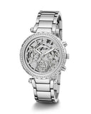  Shop Authentic Guess Solstice Diamonds Silver Dial Silver Steel Strap Watch for Women - GW0403L1 - Luxxuri