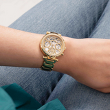  Shop Authentic Guess Solstice Diamonds Gold Dial Gold Steel Strap Watch for Women - GW0403L2 - Luxxuri