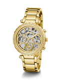  Shop Authentic Guess Solstice Diamonds Gold Dial Gold Steel Strap Watch for Women - GW0403L2 - Luxxuri