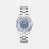  Shop Authentic Guess Glitter Burst Diamonds Blue Dial Silver Steel Strap Watch for Women - GW0405L1 - Luxxuri