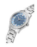  Shop Authentic Guess Glitter Burst Diamonds Blue Dial Silver Steel Strap Watch for Women - GW0405L1 - Luxxuri