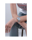  Shop Authentic Guess Glitter Burst Diamonds Blue Dial Silver Steel Strap Watch for Women - GW0405L1 - Luxxuri