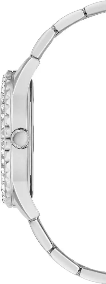  Shop Authentic Guess Glitter Burst Diamonds Blue Dial Silver Steel Strap Watch for Women - GW0405L1 - Luxxuri