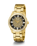  Shop Authentic Guess Night Life Diamonds Black Dial Gold Steel Strap Watch for Women - GW0405L2 - Luxxuri