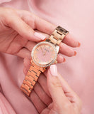  Shop Authentic Guess Glitter Diamonds Pink Dial Rose Gold Steel Strap Watch for Women - GW0405L3 - Luxxuri