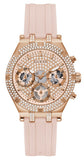 Shop Authentic Guess Heiress Diamonds Rose Gold Dial Pink Rubber Strap Watch for Women - GW0407L3 - Luxxuri