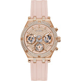  Shop Authentic Guess Heiress Diamonds Rose Gold Dial Pink Rubber Strap Watch for Women - GW0407L3 - Luxxuri