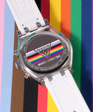  Shop Authentic Guess Glitz Pride Limited Edition White Dial White Rubber Strap Watch for Women - GW0407L4 - Luxxuri