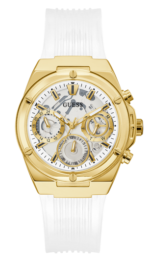  Shop Authentic Guess Athena White Dial White Rubber Strap Watch for Women - GW0409L2 - Luxxuri