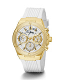  Shop Authentic Guess Athena White Dial White Rubber Strap Watch for Women - GW0409L2 - Luxxuri