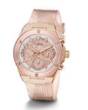  Shop Authentic Guess Athena Rose Gold Dial Rose Gold Rubber Strap Watch for Women - GW0409L3 - Luxxuri