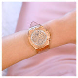  Shop Authentic Guess Athena Rose Gold Dial Rose Gold Rubber Strap Watch for Women - GW0409L3 - Luxxuri