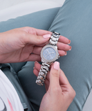  Shop Authentic Guess Crown Jewel Diamonds Blue Dial Silver Steel Strap Watch for Women - GW0410L1 - Luxxuri