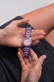  Shop Authentic Guess Crown Jewel Diamonds Purple Dial Purple Steel Strap Watch for Women - GW0410L4 - Luxxuri