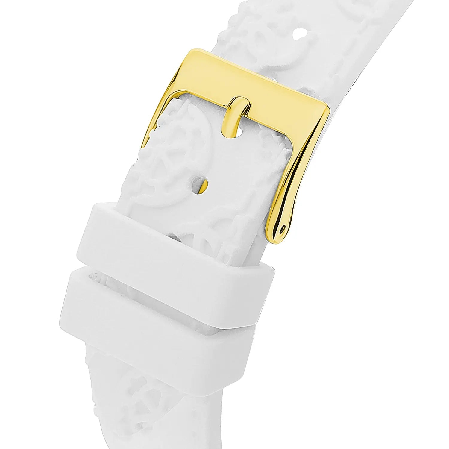  Shop Authentic Guess Crown Jewel Multifunction Diamonds White Dial White Leather Strap Watch for Women - GW0411L1 - Luxxuri