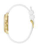  Shop Authentic Guess Crown Jewel Multifunction Diamonds White Dial White Leather Strap Watch for Women - GW0411L1 - Luxxuri