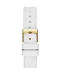  Shop Authentic Guess Crown Jewel Multifunction Diamonds White Dial White Leather Strap Watch for Women - GW0411L1 - Luxxuri