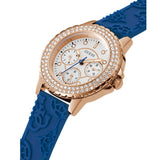  Shop Authentic Guess Crown Jewel Diamonds White Dial Blue Rubber Strap Watch for Women - GW0411L2 - Luxxuri