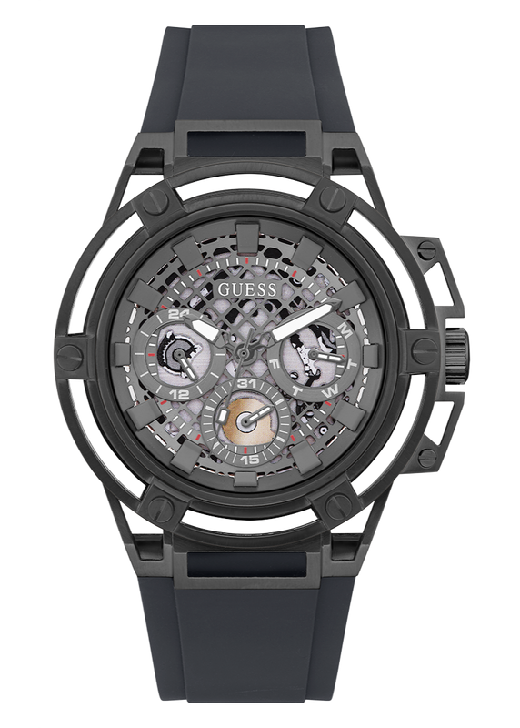  Shop Authentic Guess Matrix Multifunction Grey Dial Grey Rubber Strap Watch for Men - GW0423G3 - Luxxuri