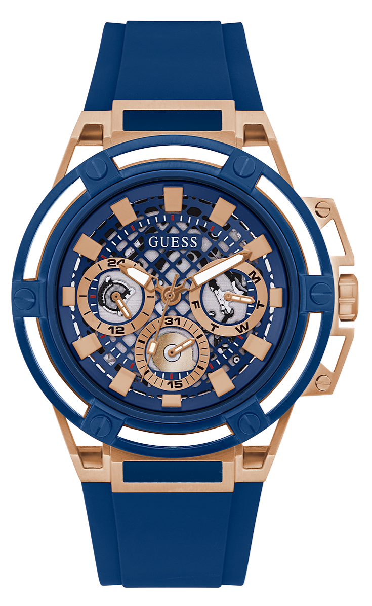  Shop Authentic Guess Matrix Multifunction Blue Dial Blue Rubber Strap Watch for Men - GW0423G4 - Luxxuri
