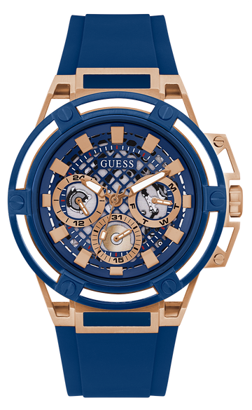  Shop Authentic Guess Matrix Multifunction Blue Dial Blue Rubber Strap Watch for Men - GW0423G4 - Luxxuri